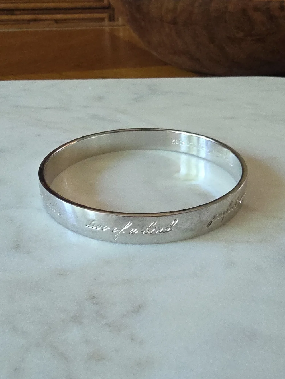 Kate Spade New York Best Friend Ever Idiom Bangle in silver - Picture 1 of 10
